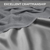 2 Pcs Blackout Serene Duo Grey Solid Window/Door/Semi Long Door/Long Door Curtains