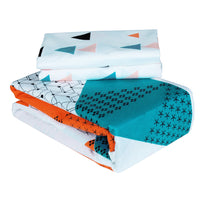 Ventura 144 TC 100% Cotton Orange Abstract Double Bedsheet