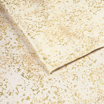 2 Pcs Blackout Foil Off White & Golden Splatter Window/Door/Semi Long Door/Long Door Curtains