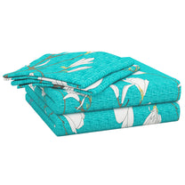 Ventura 144 TC 100% Cotton Blue Floral Double Bedsheet