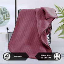 Story@Home 2 Pcs Microfiber Hand Towels - Pink