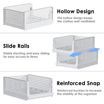 Story@Home White Pack of 4 Foldable Shirt Stacker Box