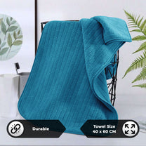 Story@Home 2 Pcs Microfiber Hand Towels - Blue