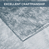 2 Pcs 250 GSM Blue & Grey Topaz Polyester Window / Door / Semi Long Door/ Long Door Curtains