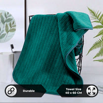 Story@Home 2 Pcs Microfiber Hand Towels - Green