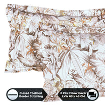 Metro Gold 190 TC Cotton Beige & Light Brown Double Bedsheet with Pillow Covers