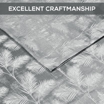 2 Pcs 400 GSM Grey Azurio Jacquard Window / Door / Semi Long Door/ Long Door Curtains