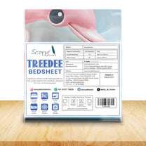 Story@Home Treedee 240 TC Pink & Blue Double Size Dolphins Bedsheet With 2 Pillow Cover