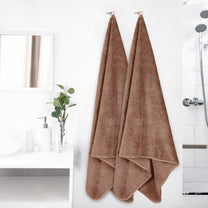 Story@Home Light Brown 2 Units Microfiber Bath Towels For Men, Women & Kids