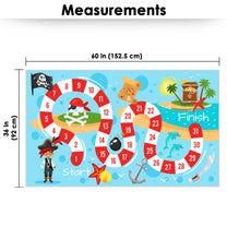 Story@Home Sky Blue Sea Pirate Design Printed Carpet With Anti-Skid Back For Kids