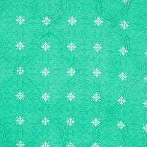 180 GSM Ocean Green Floral/Motif Microfiber Fusion Reversible Double Comforter