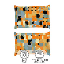 Arena 186 TC Rust Orange Queen Size Fitted Bedsheet With 2 Pillow Cover