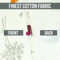 2 Pcs 300GSM White & Pink  Bohemian Cotton Canvas Curtain Window/Door/Semi Long Door/Long Door Curtains