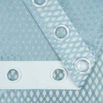 2 Pcs Bluish Grey Sheer Transparent Linen Sheer Window | Door | Semi Long Door | Long Door Curtains