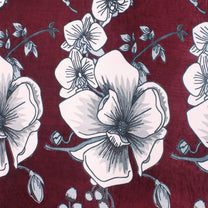 Finley 300 GSM Maroon Floral Double Size Blanket