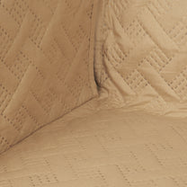 Sofa Throw Cover With Solid Pattern In Beige For 1 | 2 | 3 | 4 Seater From Story@Home