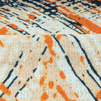 Ethnic Grunge Pattern White & Yellow Rustico Rug/Carpet