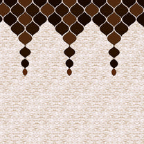 2 Pcs Brown & Beige Nature Abstract Print Polyester Window,Door & Long Door Curtains