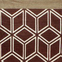 Finley 300 GSM Brown Geometric Single Size Blanket