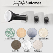 Story@Home Matte Black Extendable Shower Curtain Tension Rod Non-Drilling Anti-Skid Spring Pull Rod