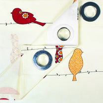 2 Pcs 300GSM Red Bohemian Cotton Canvas Curtain Window/Door/Semi Long Door/Long Door Curtains