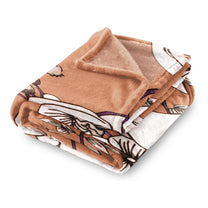 Finley 300 GSM Brown Floral Double Size Blanket