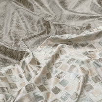 2 Pcs 250 GSM Beige Topaz Polyester Window / Door / Semi Long Door/ Long Door Curtains