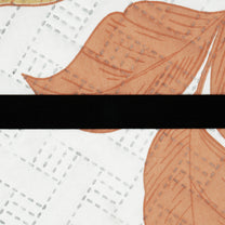 Sofa Throw Cover With Leaf Pattern In White & Grey For 1 | 2 | 3 | 4 Seater From Story@Home