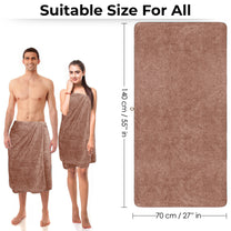Story@Home Light Brown 2 Units Microfiber Bath Towels For Men, Women & Kids