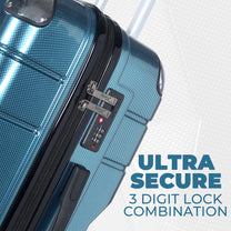 Story@home Cyan Blue Small, Medium & Large Cabin Trolley Bag