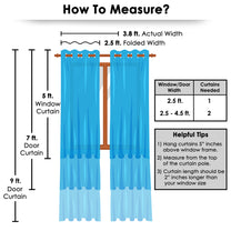 2 Pcs Blue & Ivory Nature Ethnic Print Polyester Window,Door & Long Door  Curtains