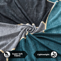 Sofa Cover Combo – 1 Pc 1 Seater, 1 Pc 2 Seater, and 1 Pc 3 Seater Elastic Stretchable in Navy Blue & Black Abstract Pattern by Story@Home