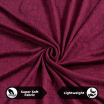 Sofa Cover Combo – 1 Pc 1 Seater, 1 Pc 2 Seater, and 1 Pc 3 Seater Elastic Stretchable in Wine Red Criss Cross Pattern by Story@Home