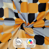 Arena 186 TC Rust Orange Queen Size Fitted Bedsheet With 2 Pillow Cover