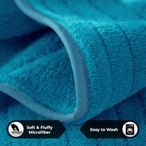 Story@Home 2 Pcs Microfiber Hand Towels - Blue