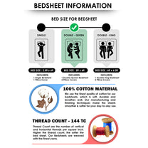 Ventura 144 TC 100% Cotton Peach Double Bedsheet