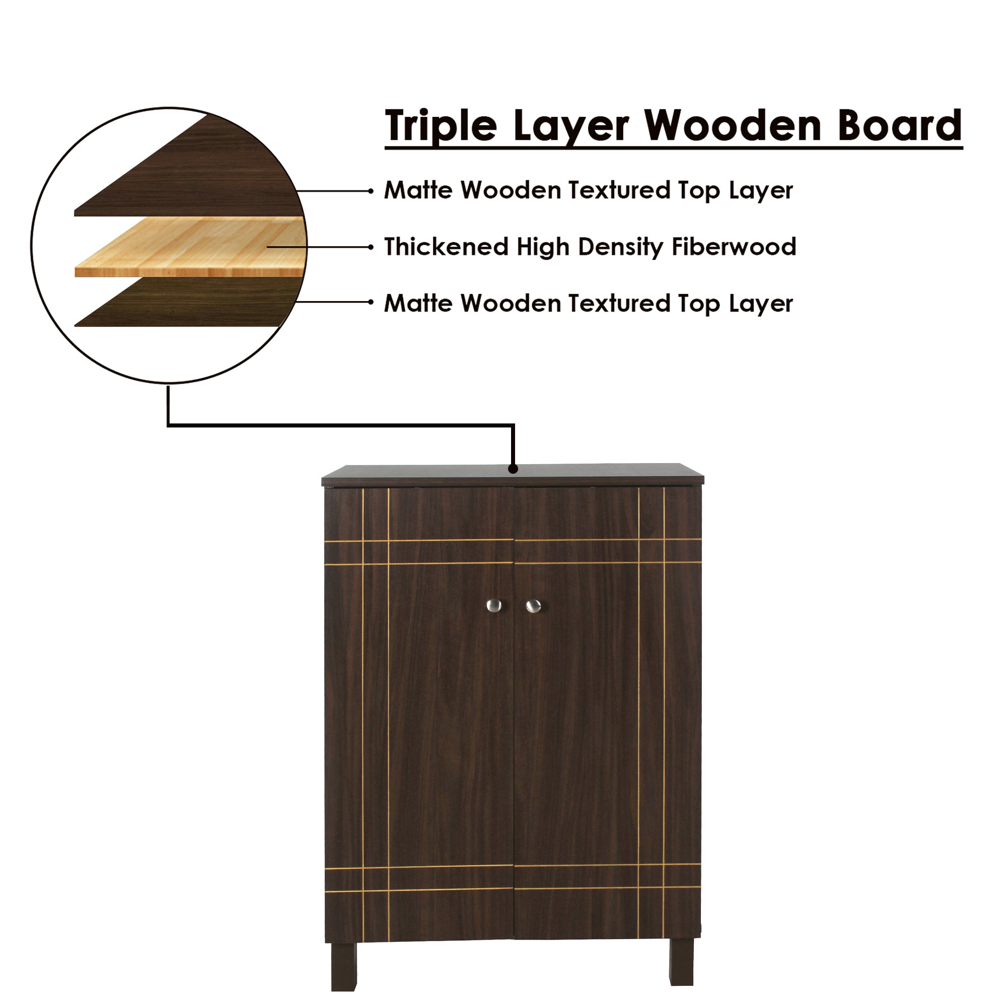 Lazywud Storage Shoe Rack (Dark Wenge)
