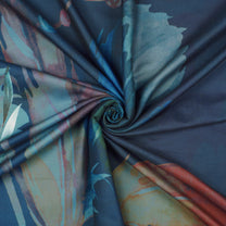 Story@home 240 TC Talespun Gold Microfiber Navy Blue & Pink King Size Dream Catcher Bedsheet with 2 Pillow Covers