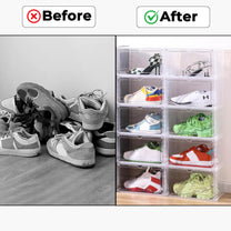 Story@Home Transparent Stackable Sneaker Box For Storing Sneakers Shoes Footwear