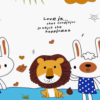 Arena Kids 180 TC White & Brown Double Size Bedsheet With 2 Pillow Cover