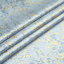 2 Pcs Blackout Foil Light Grey & Golden Splatter Window/Door/Semi Long Door/Long Door Curtains