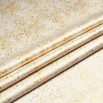 2 Pcs Blackout Foil Off White & Golden Splatter Window/Door/Semi Long Door/Long Door Curtains