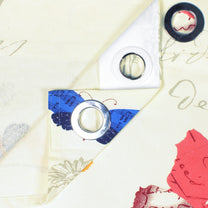 2 Pcs 300GSM Periwinkle Bohemian Cotton Canvas Curtain Window/Door/Semi Long Door/Long Door Curtains