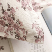 Story@home 300 TC Air Cotton Microfiber Light Purple & White King Size Floral Bedsheet with 2 Pillow Covers