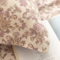 Story@home 300 TC Air Cotton Microfiber Light Purple & Off White King Size Floral Bedsheet with 2 Pillow Covers