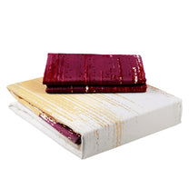 Boho Styled 240 TC Maroon & Yellow Abstract Double Size Bedsheet With 2 Pillow Covers