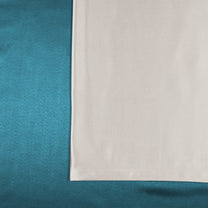 2 Pcs Blackout Foil Cyan Blue & Light Grey Gradient Window/Door/Semi Long Door/Long Door Curtains