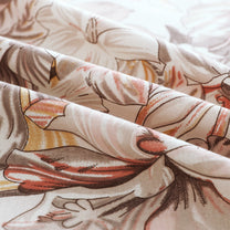 Metro Gold 190 TC Cotton Beige & Light Brown Double Bedsheet with Pillow Covers