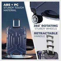 Story@home Dark Purple Small, Medium & Large Cabin Trolley Bag