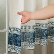 2 Pcs White & Ivory Sheer Window / Door / Semi Long Door/ Long Door Curtains